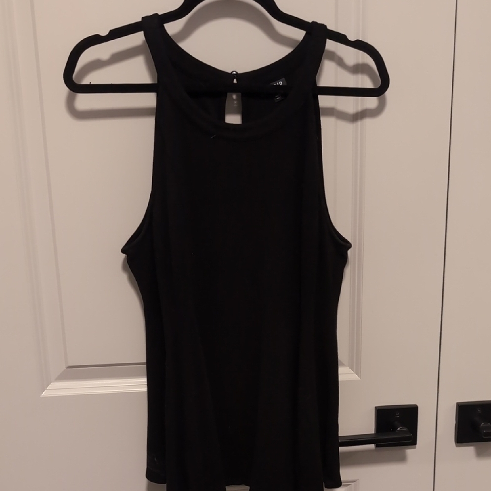 Torrid Black Sleeveless Peplum Top